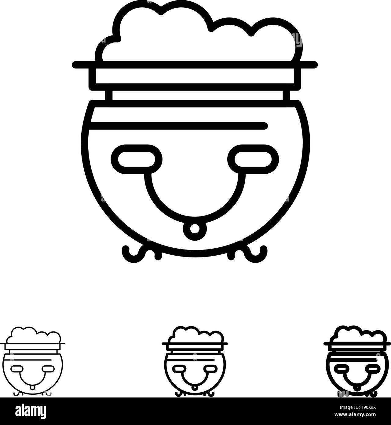 Icon set cooking pasta recipe hi