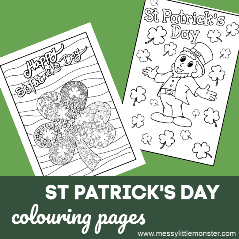 St patricks day colouring pages