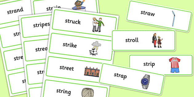 Str word cards teacher