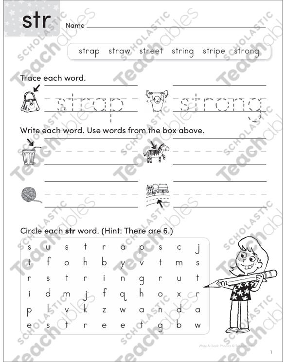 Consonant blends str write