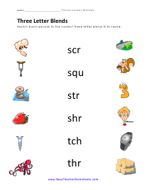 Letter blends worksheets