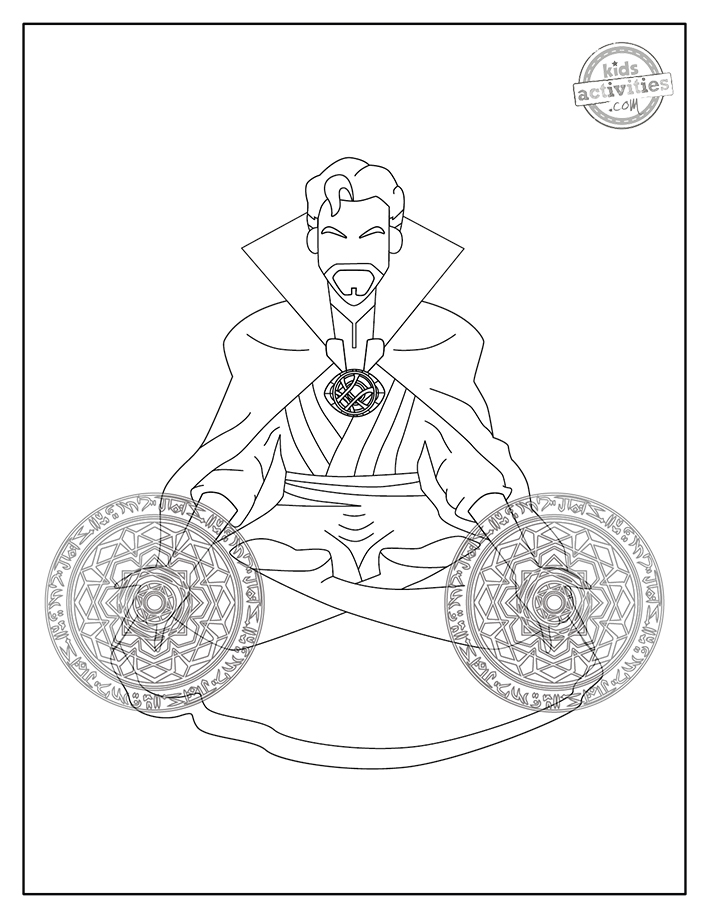 Super awesome dr strange coloring pages kids activities blog