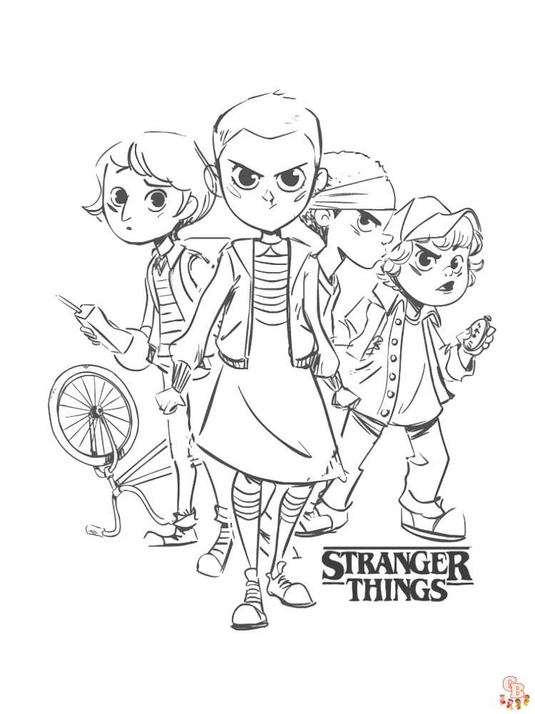 Discover the upside down with stranger things coloring pages