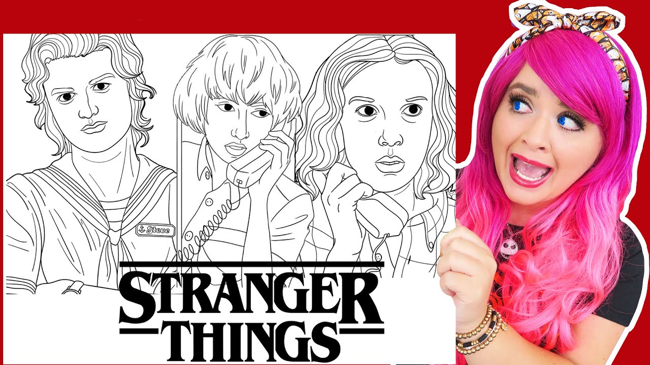 Coloring stranger things eleven ike wheeler steve harrington coloring pages