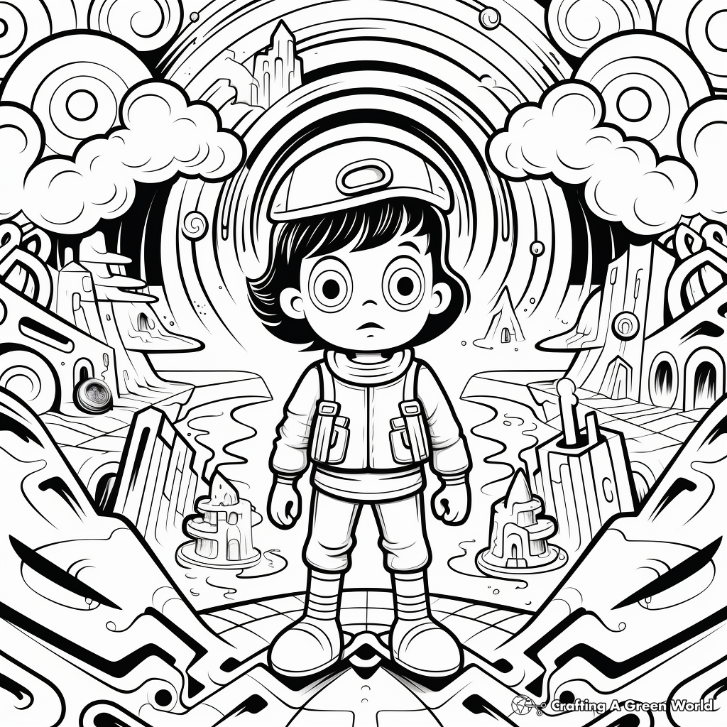 Trippy coloring pages