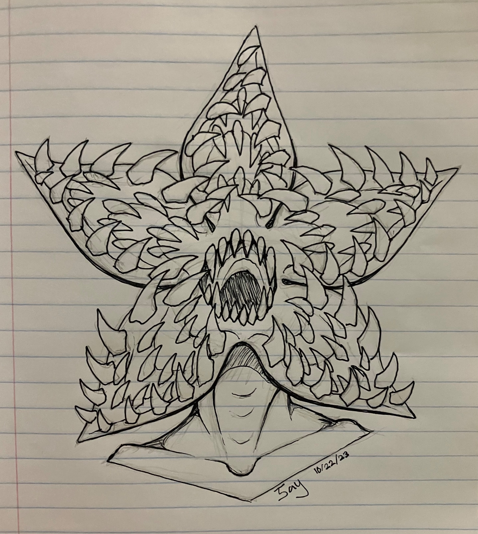 Ð big bad demogorgon ð on x demogorgon bust sketch mission done for someone off insta traditionalart sketch demogorgon strangerthings fanart httpstcomqhemhz x