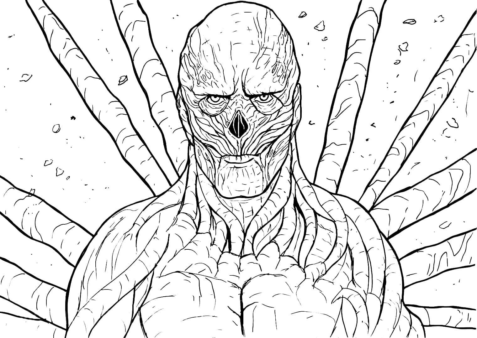 Vecna stranger things coloring page