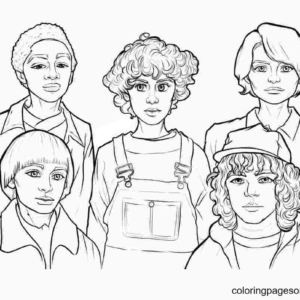 Stranger things coloring pages printable for free download