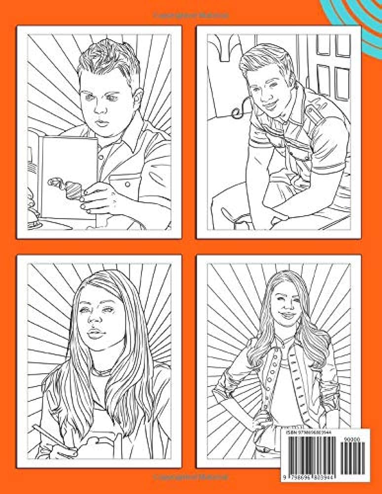 Icarly coloring book beautiful illustrations for everyone with easy coloring pages in high