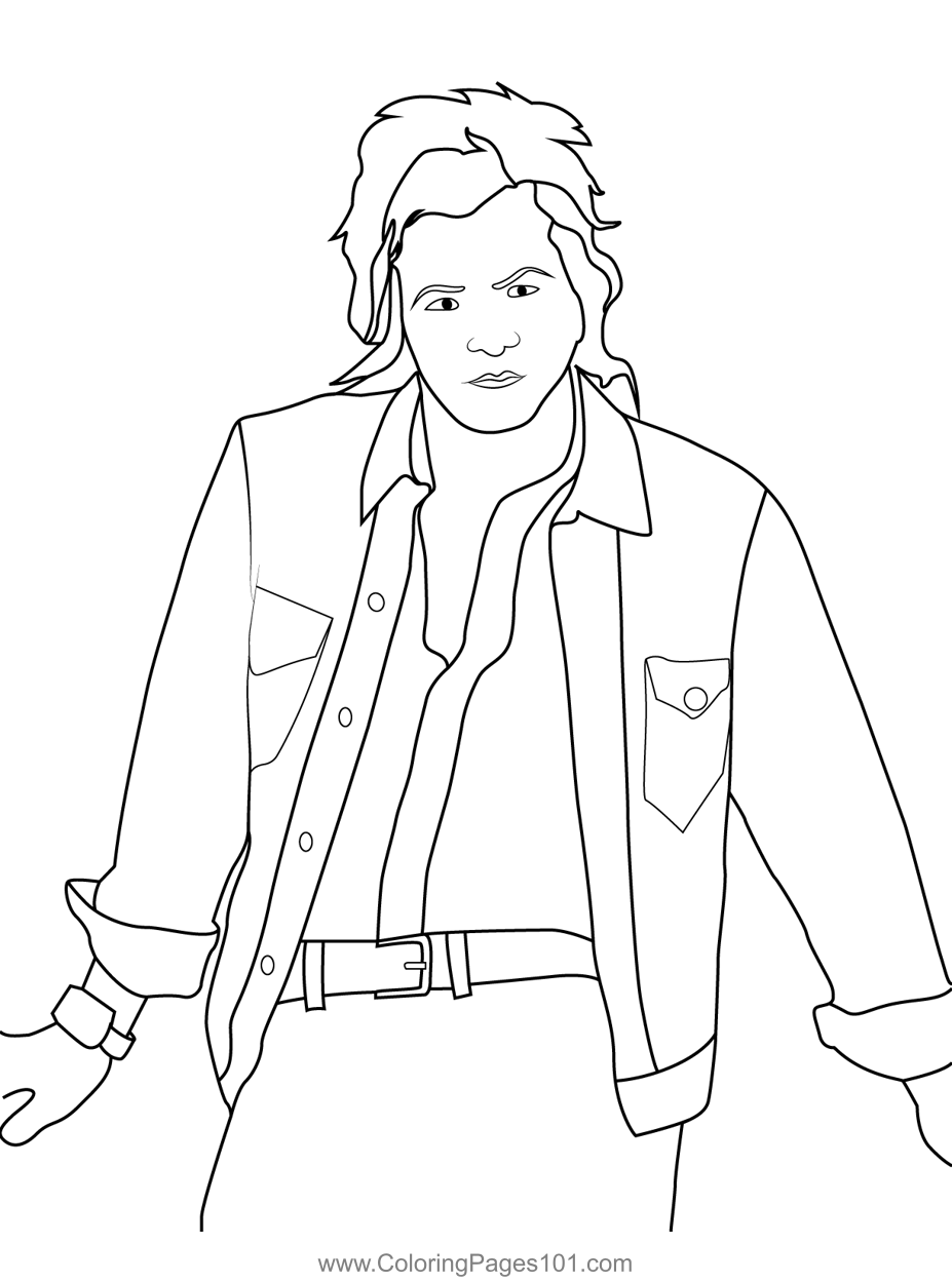 Billy hargrove stranger things coloring page for kids