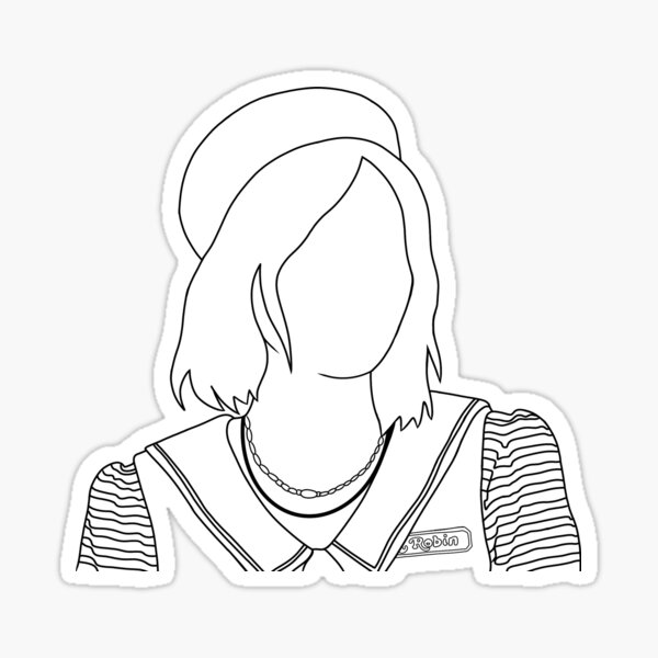 Robin stranger things v sticker for sale by tillyjones