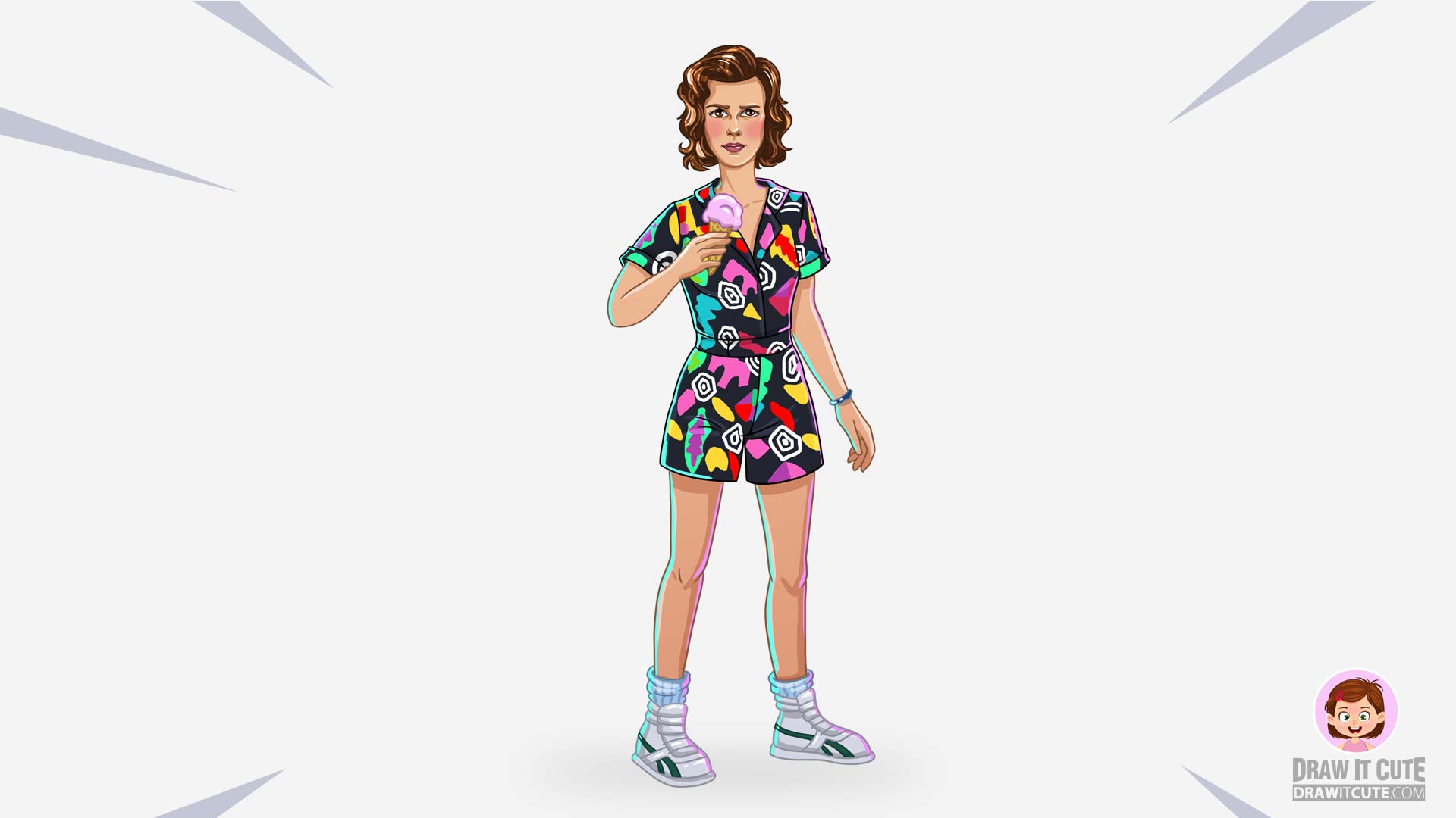 Draw it cute on x millie bobby brown as eleven from stranger things easy to follow step