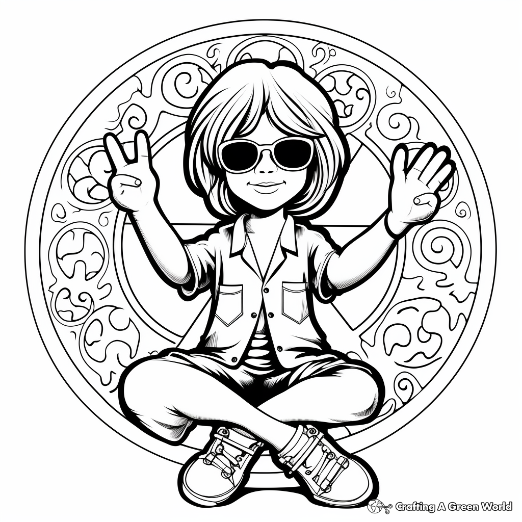 Peace sign coloring pages