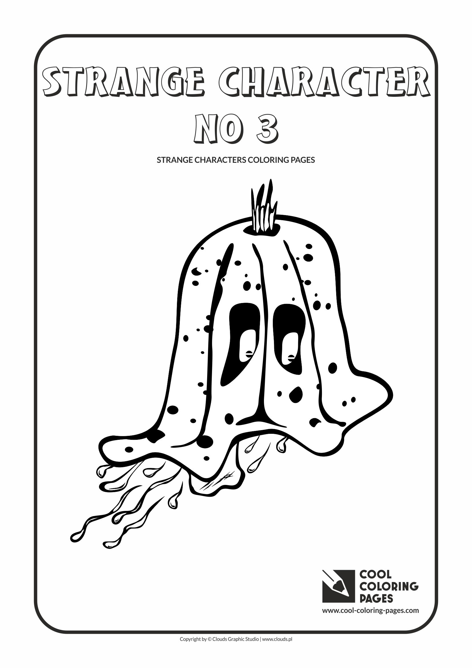 Cool coloring pages strange characters