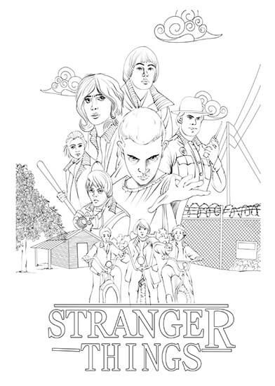 Stranger things coloring pages free cat coloring book coloring books coloring pages