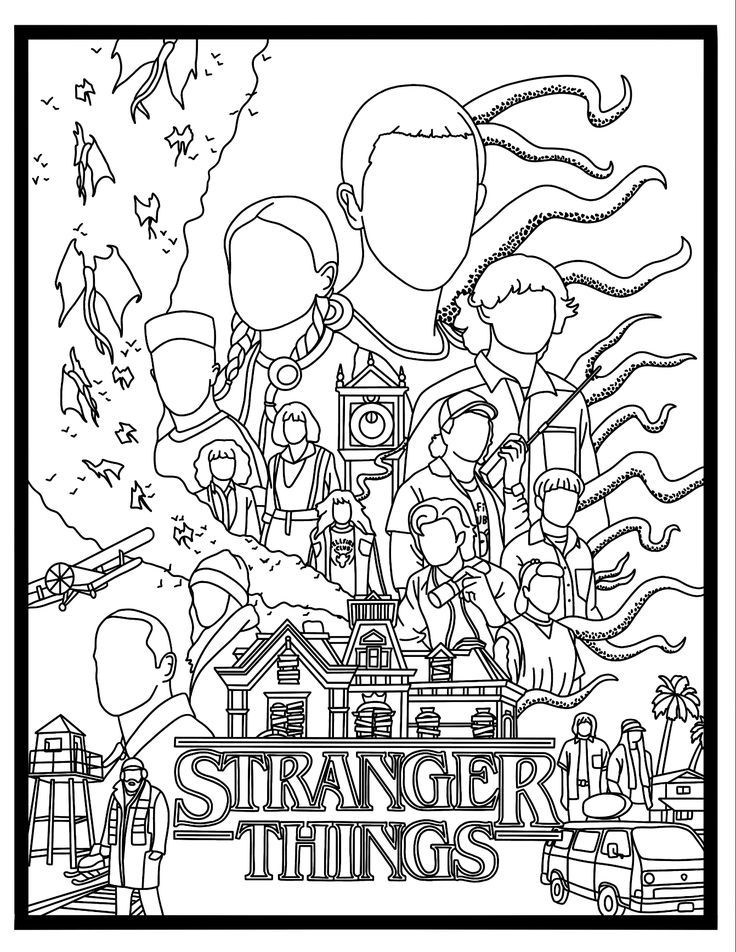 Stranger things coloring page desenhos tumblr para imprimir coisas para colorir coisas fãceis para desenhar