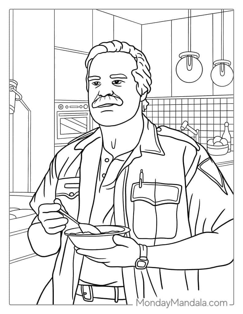 Stranger things coloring pages free pdf printables