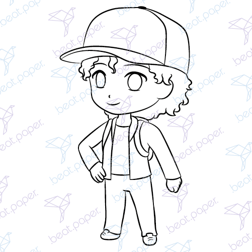 Sellos digitales para colorear de stranger things beatpaper