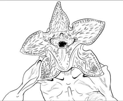 Stranger things coloring pages demogorgon coloring books coloring pages stranger things characters