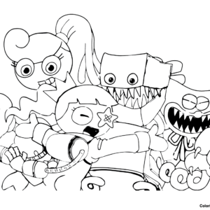 Boxy boo coloring pages printable for free download