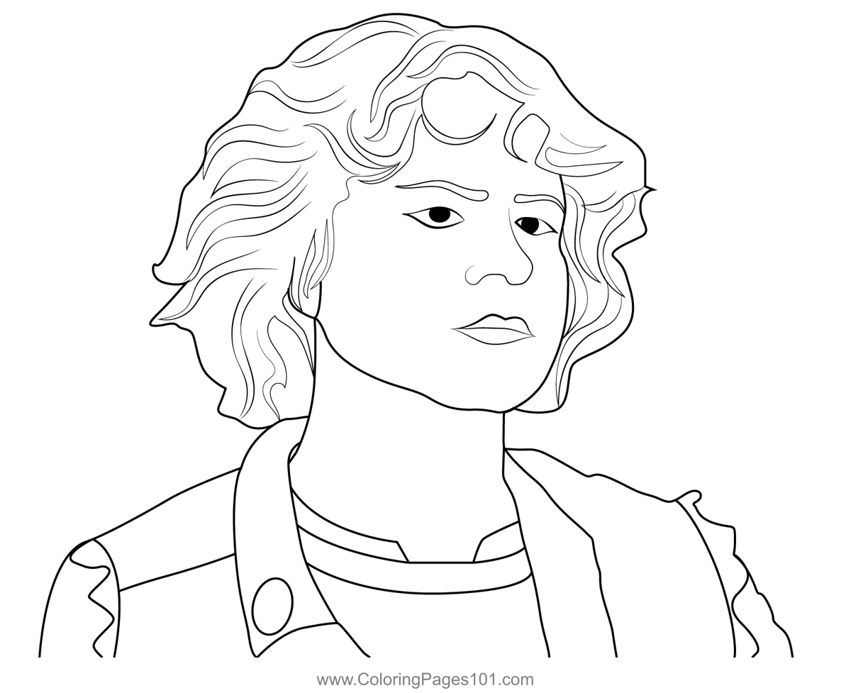 Gareth stranger things coloring page for kids