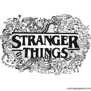 Stranger things coloring pages printable for free download