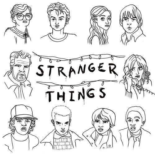 Printable stranger things loring pages pdf free