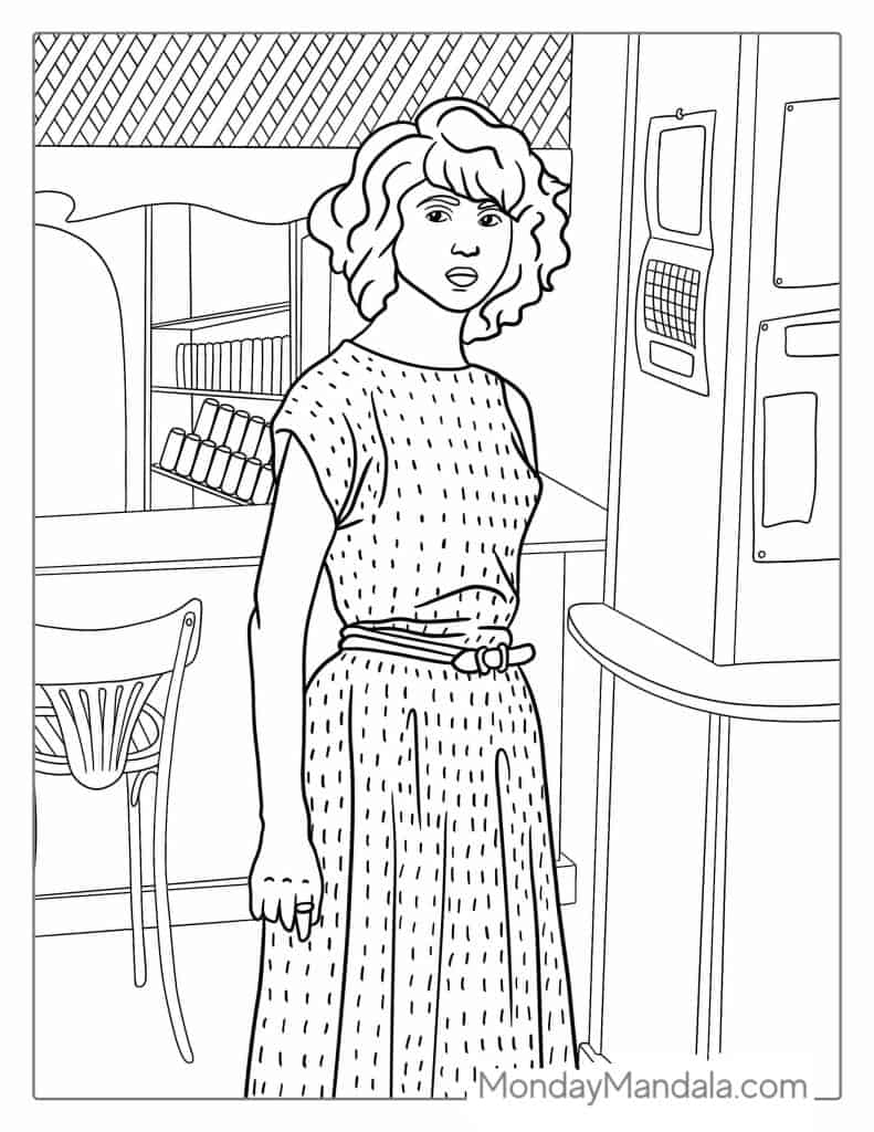 Stranger things coloring pages free pdf printables