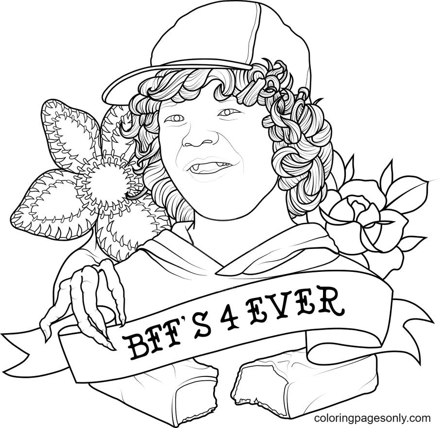 Stranger things coloring pages