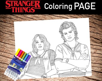 Stranger things coloring pages