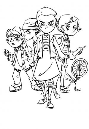 Free printable stranger things coloring pages sheets and pictures for adults and kids girls and boys