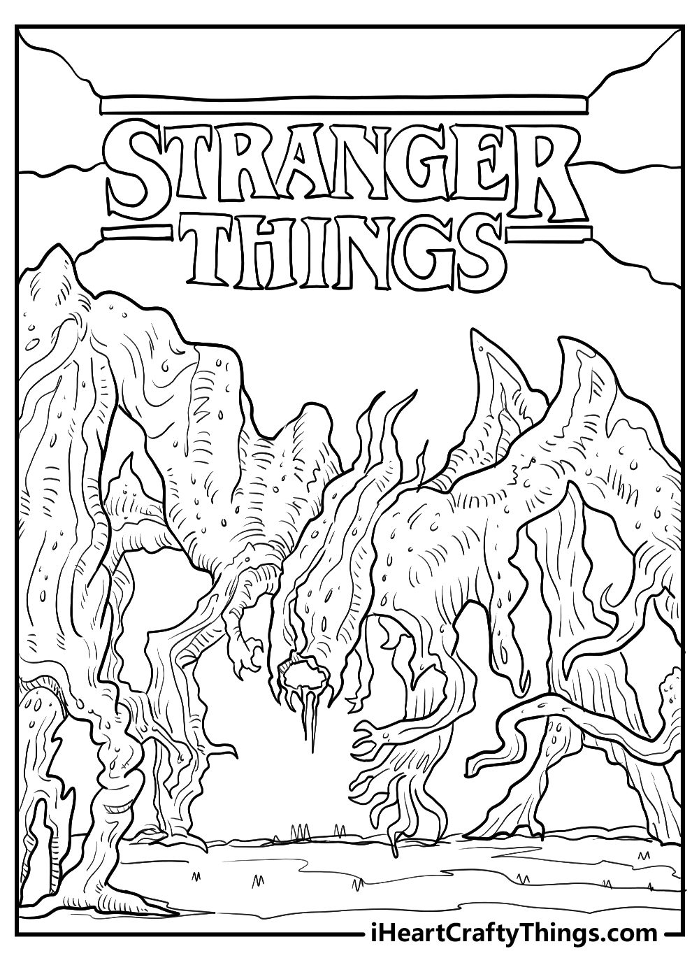 Printable stranger things coloring pages updated