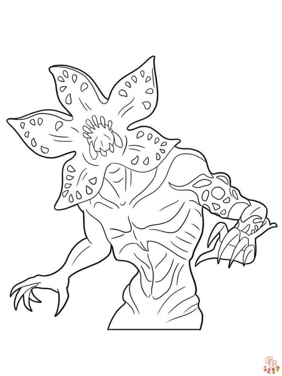 Printable demogorgon coloring pages free for kids and adults