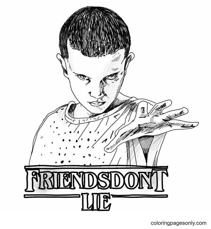 Stranger things coloring pages printable for free download