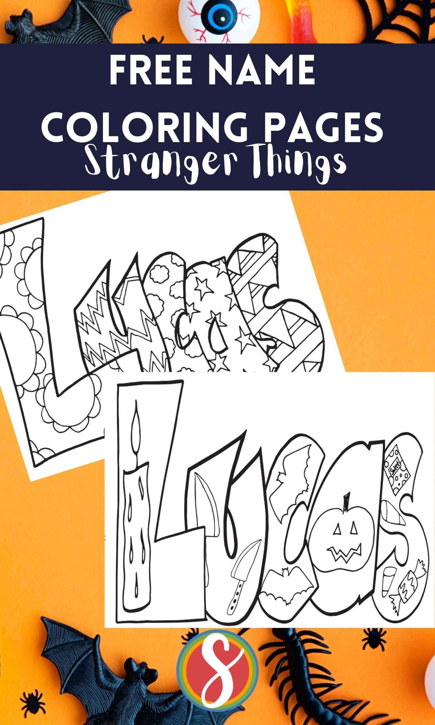 Stranger things coloring pages names â stevie doodles