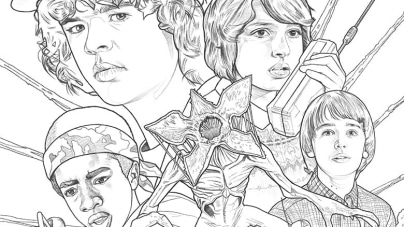 Characters stranger things coloring pages to print out