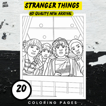 Stranger things coloring pages summer activities by english for kids abc