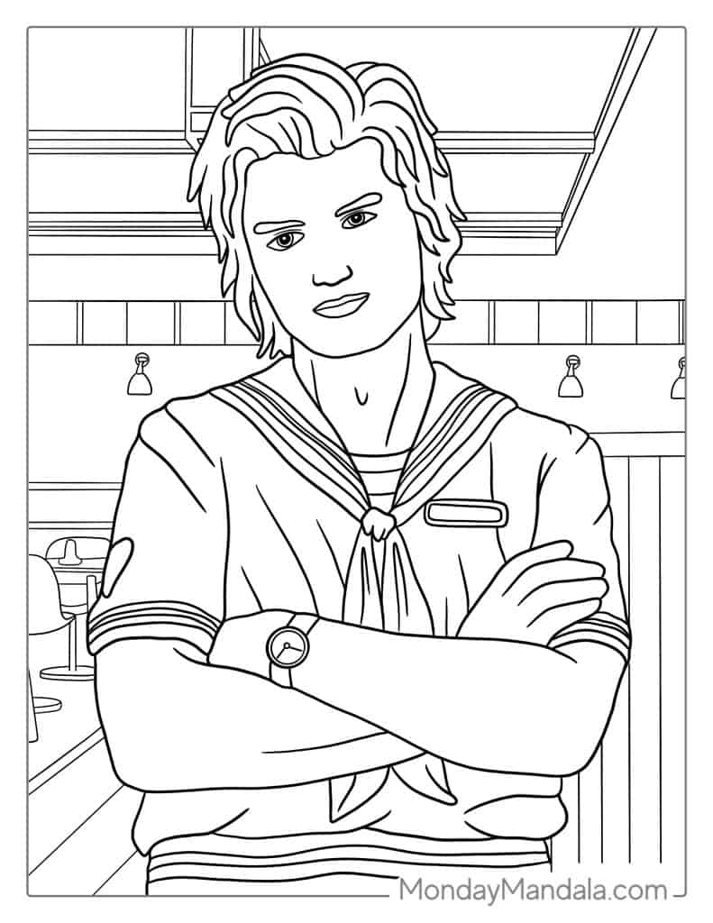 Stranger things coloring pages free pdf printables