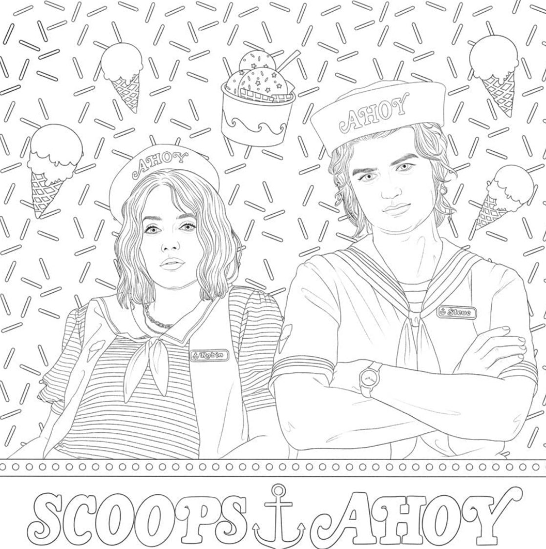 Joe keery sources on x joe keery as steve harrington in the stranger things official coloring book purchase here httpstcodnynifqt httpstcobslbyqwas x