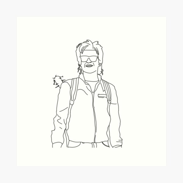 Steve harrington monoline art print for sale by vaishnaviavhad