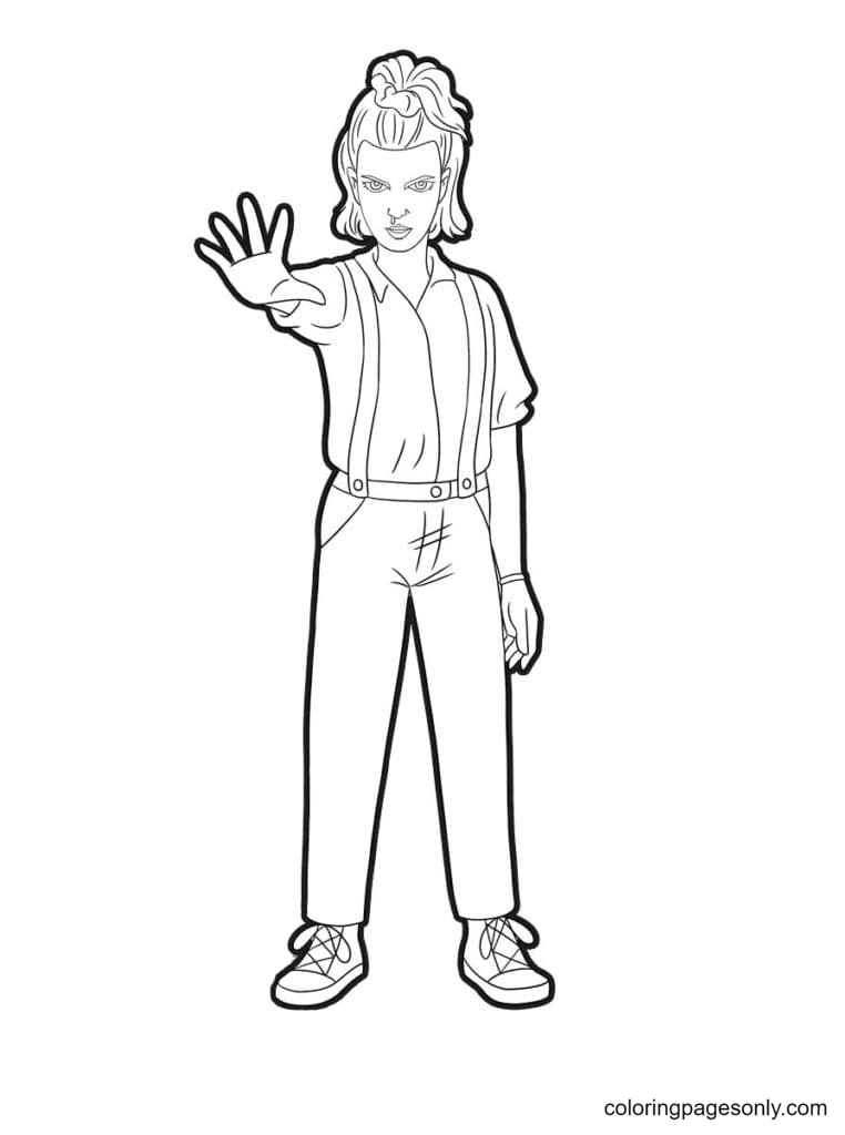 Steve stranger things coloring page