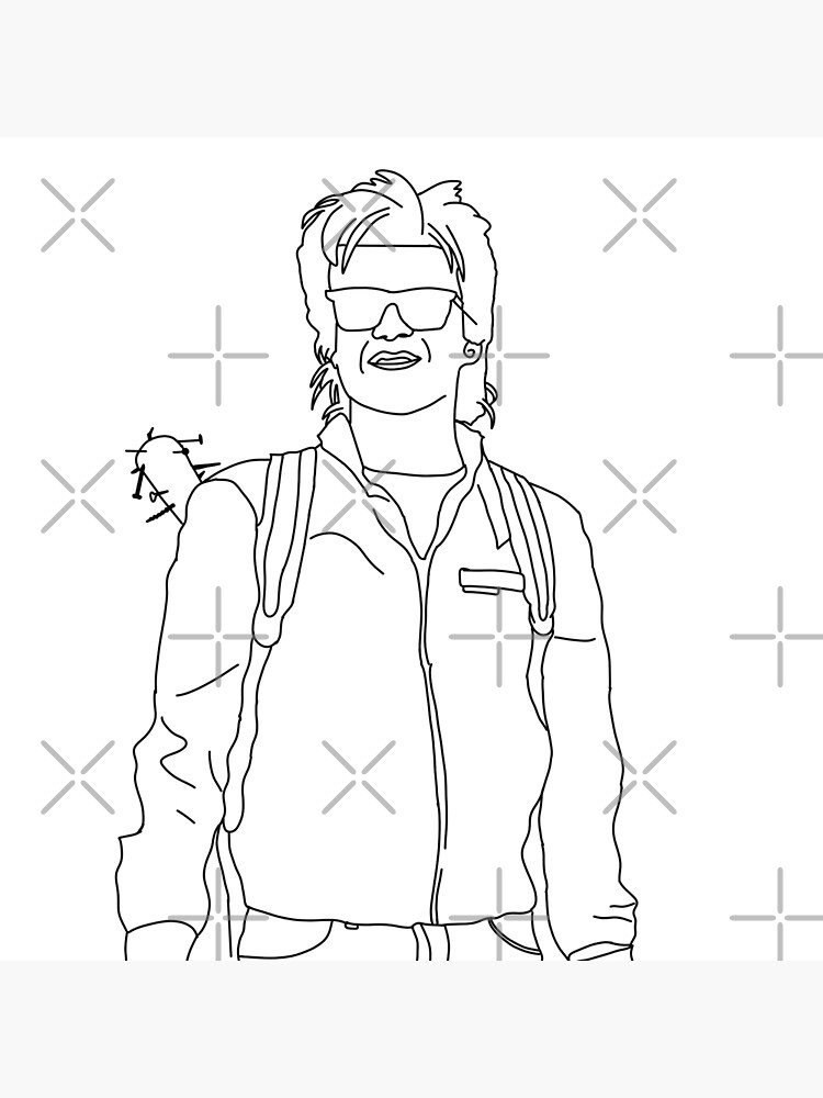 Steve harrington monoline art print for sale by vaishnaviavhad