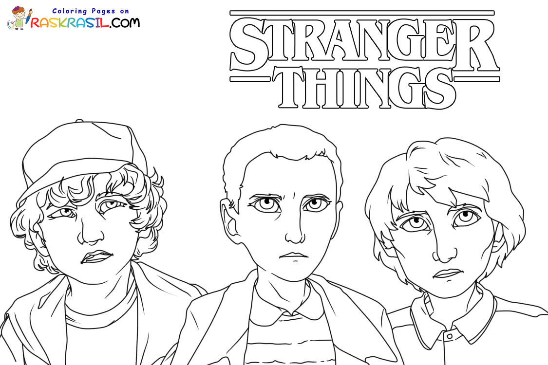 Stranger things coloring pages