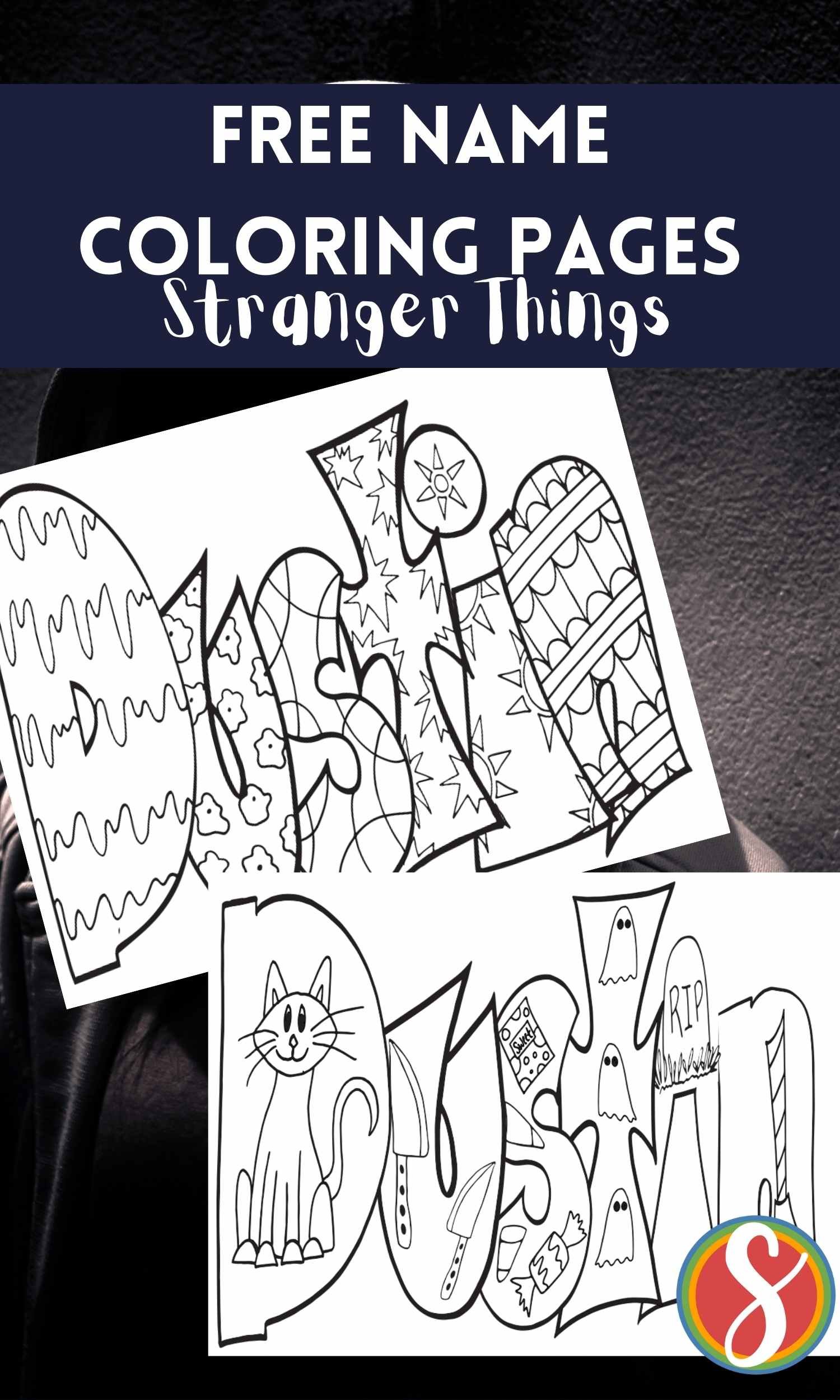 Stranger things coloring pages names â stevie doodles