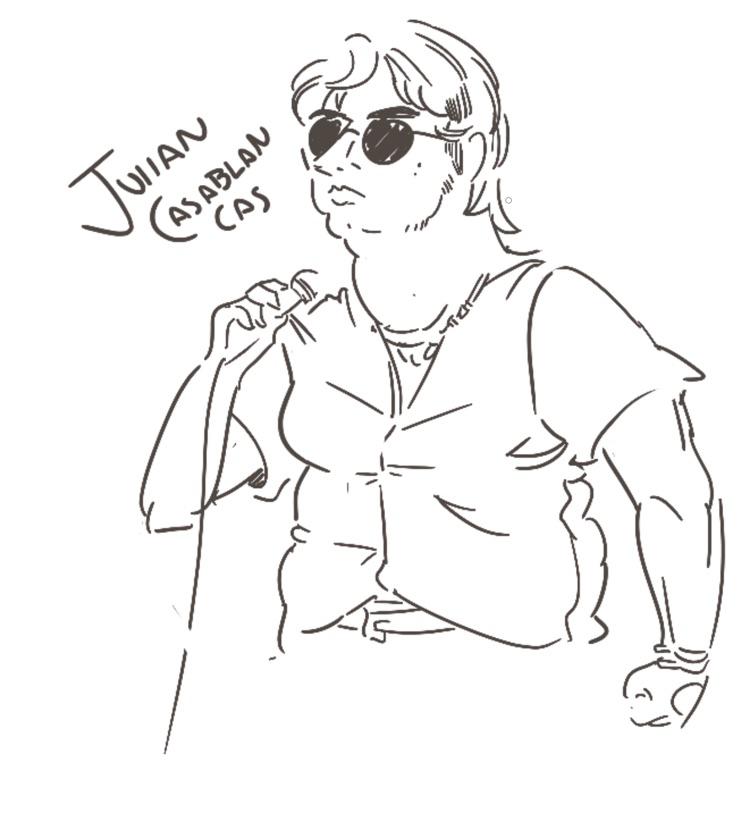 Was thinking abt julian so i did a little sketch lol rthestrokes