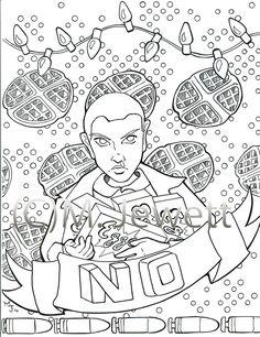 Eleven stranger things coloring page rcoloringsheet