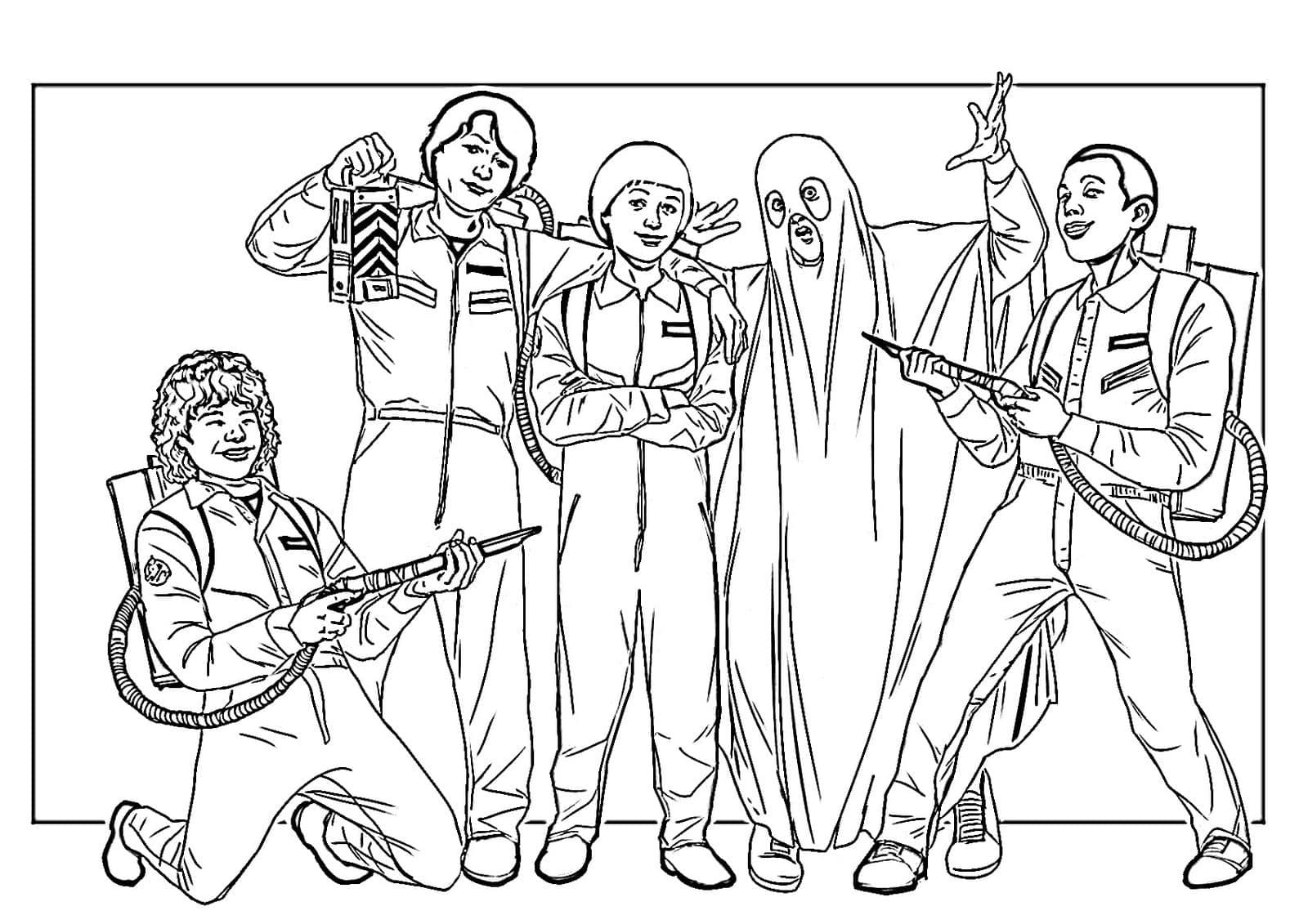 Halloween stranger things coloring page