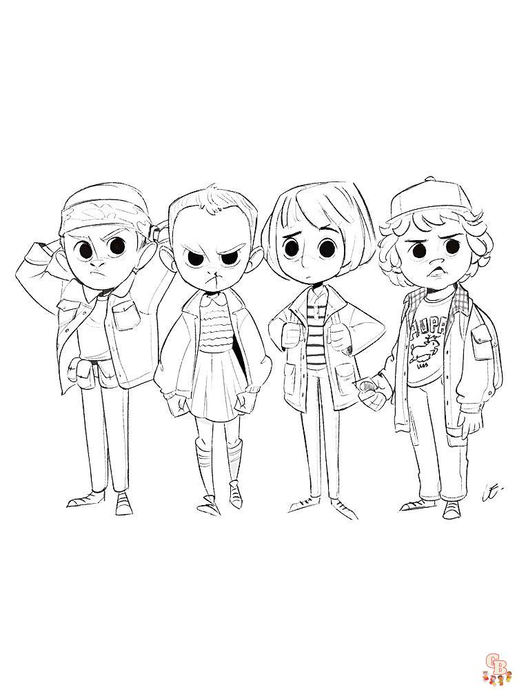 Discover the upside down with stranger things coloring pages