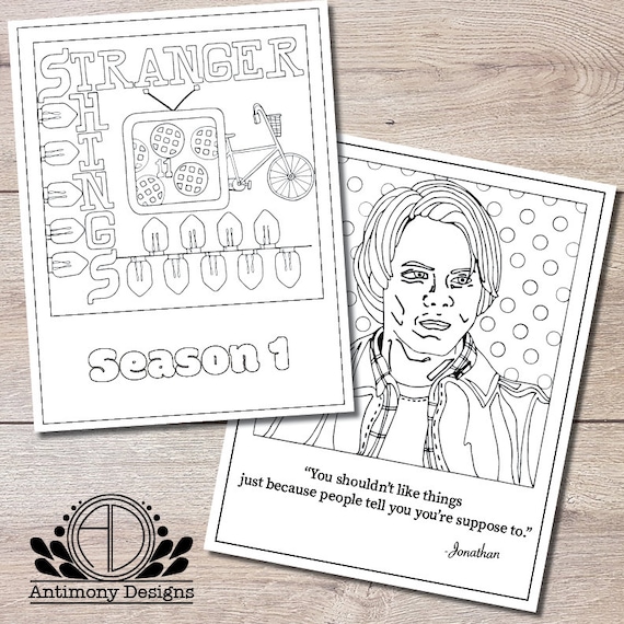 Stranger things pack season stranger things coloring pages