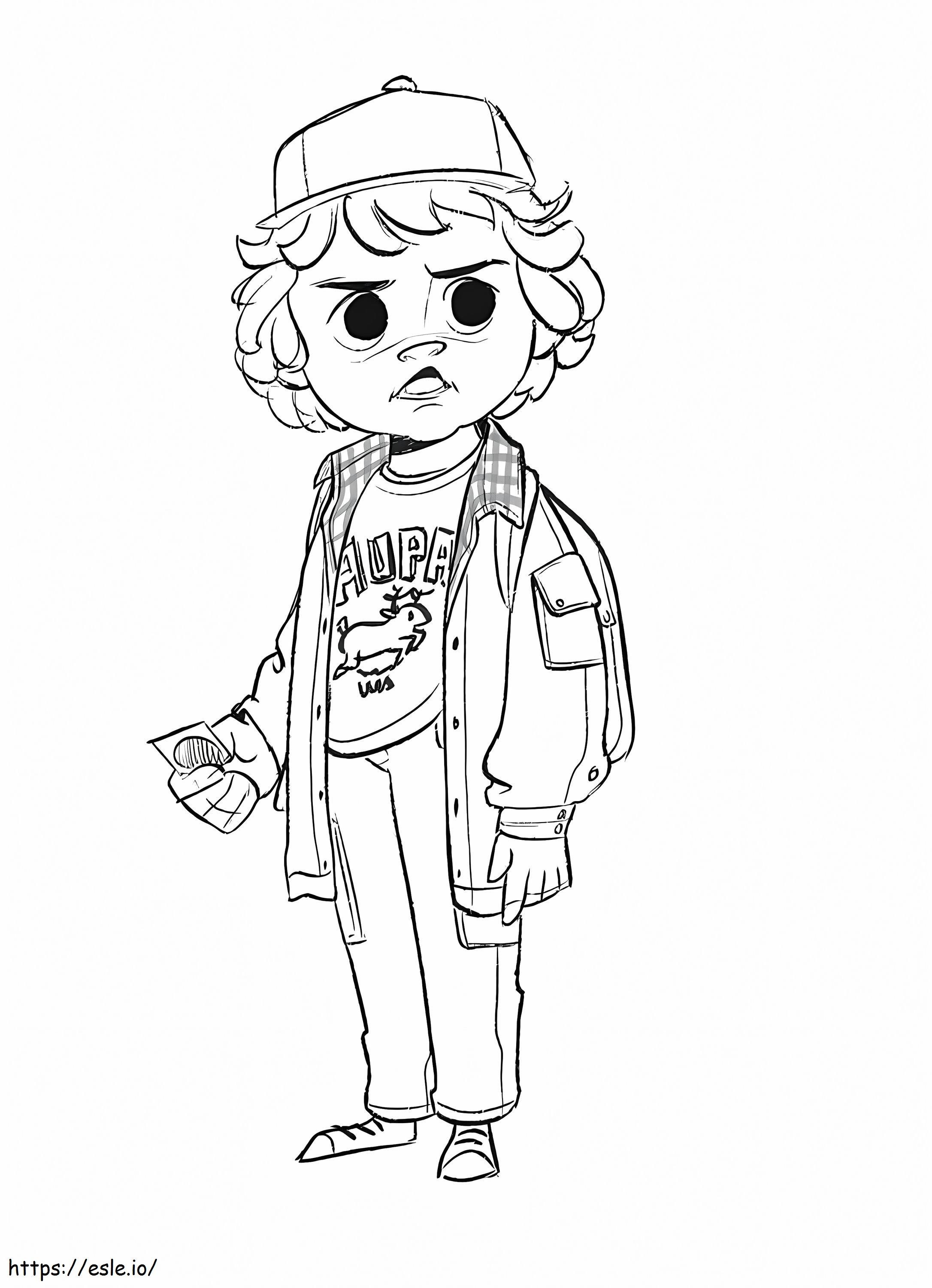 Dustin stranger things coloring page